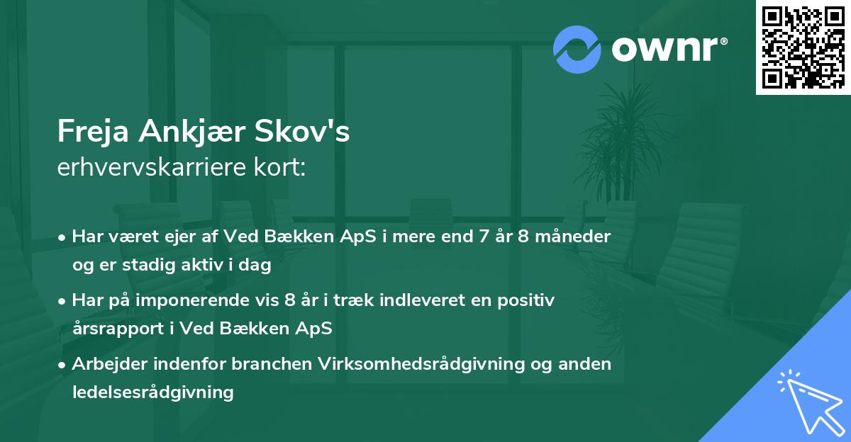 Freja Ankjær Skov's erhvervskarriere kort