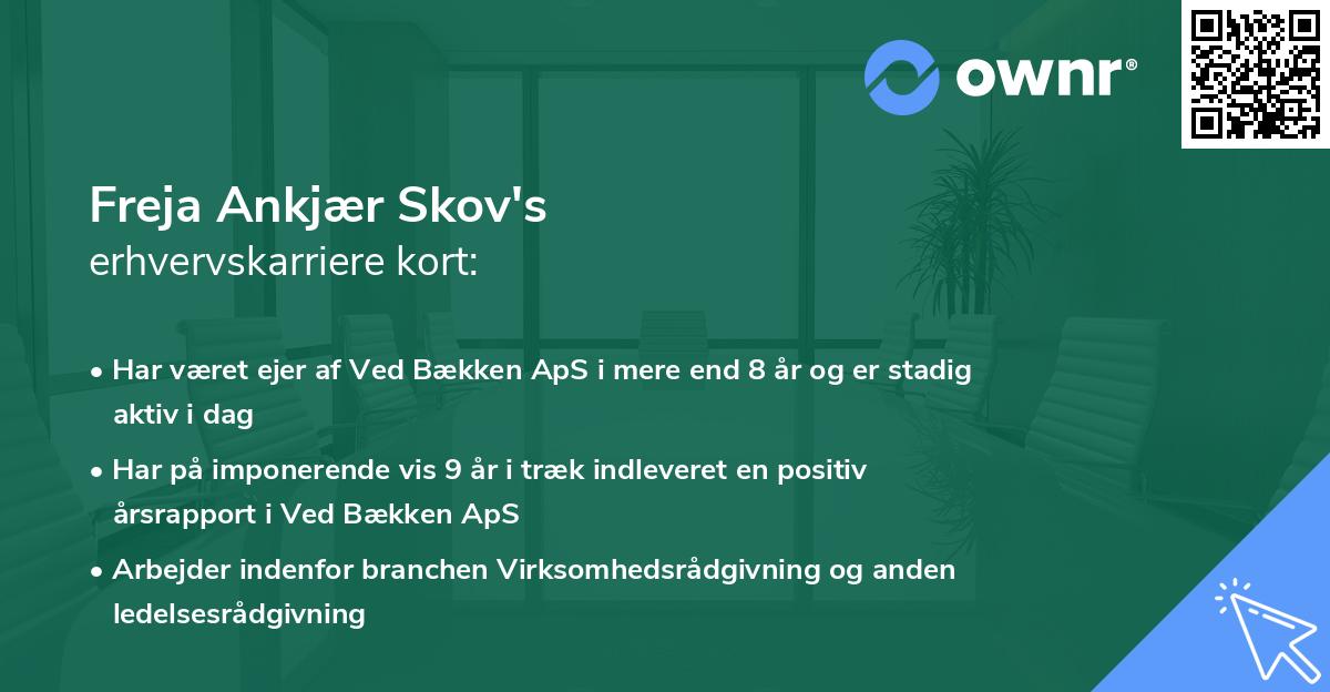 Freja Ankjær Skov's erhvervskarriere kort