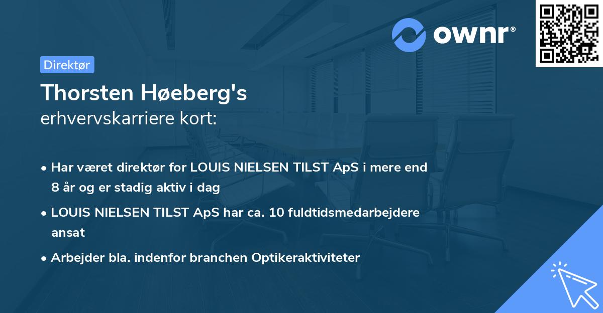 Thorsten Høeberg's erhvervskarriere kort