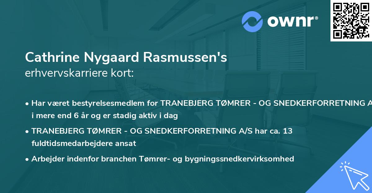 Cathrine Nygaard Rasmussen's erhvervskarriere kort