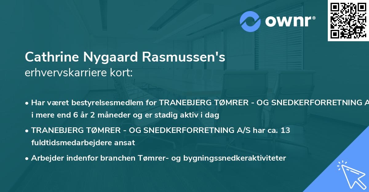 Cathrine Nygaard Rasmussen's erhvervskarriere kort