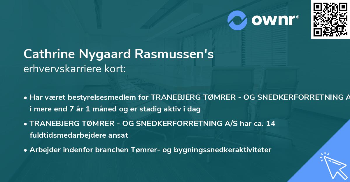 Cathrine Nygaard Rasmussen's erhvervskarriere kort