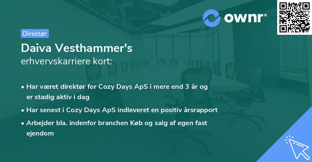 Daiva Vesthammer's erhvervskarriere kort