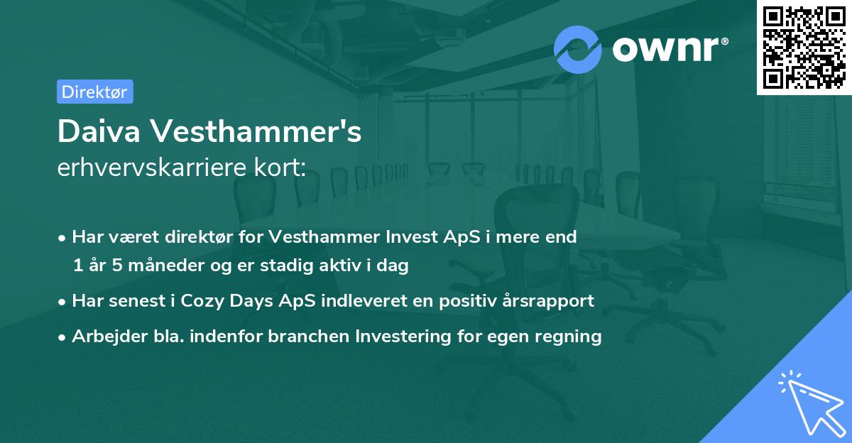 Daiva Vesthammer's erhvervskarriere kort