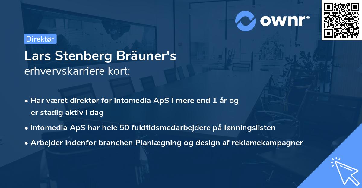 Lars Stenberg Bräuner's erhvervskarriere kort