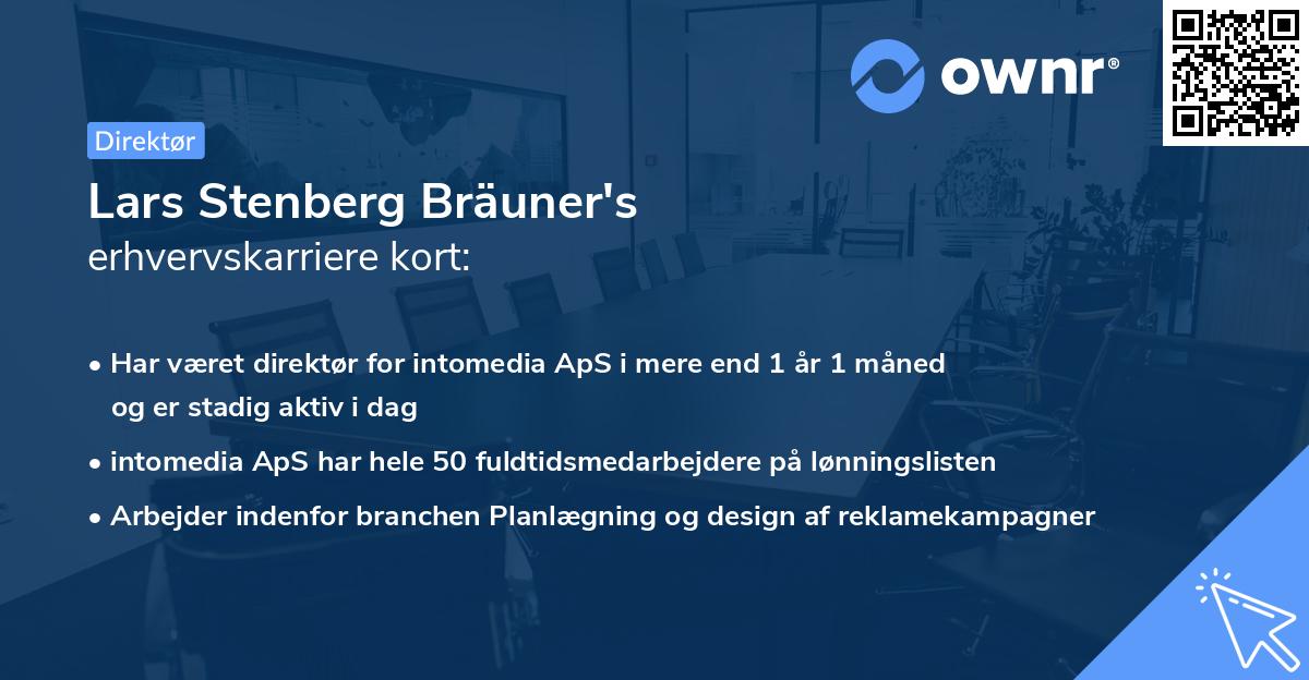 Lars Stenberg Bräuner's erhvervskarriere kort