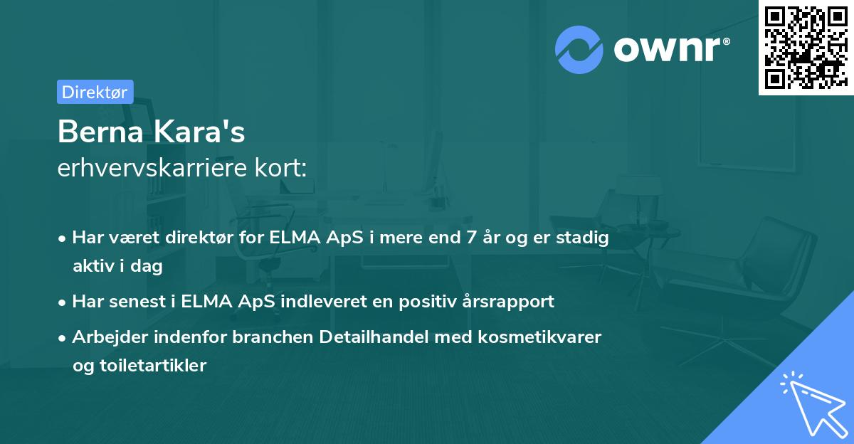 Berna Kara's erhvervskarriere kort