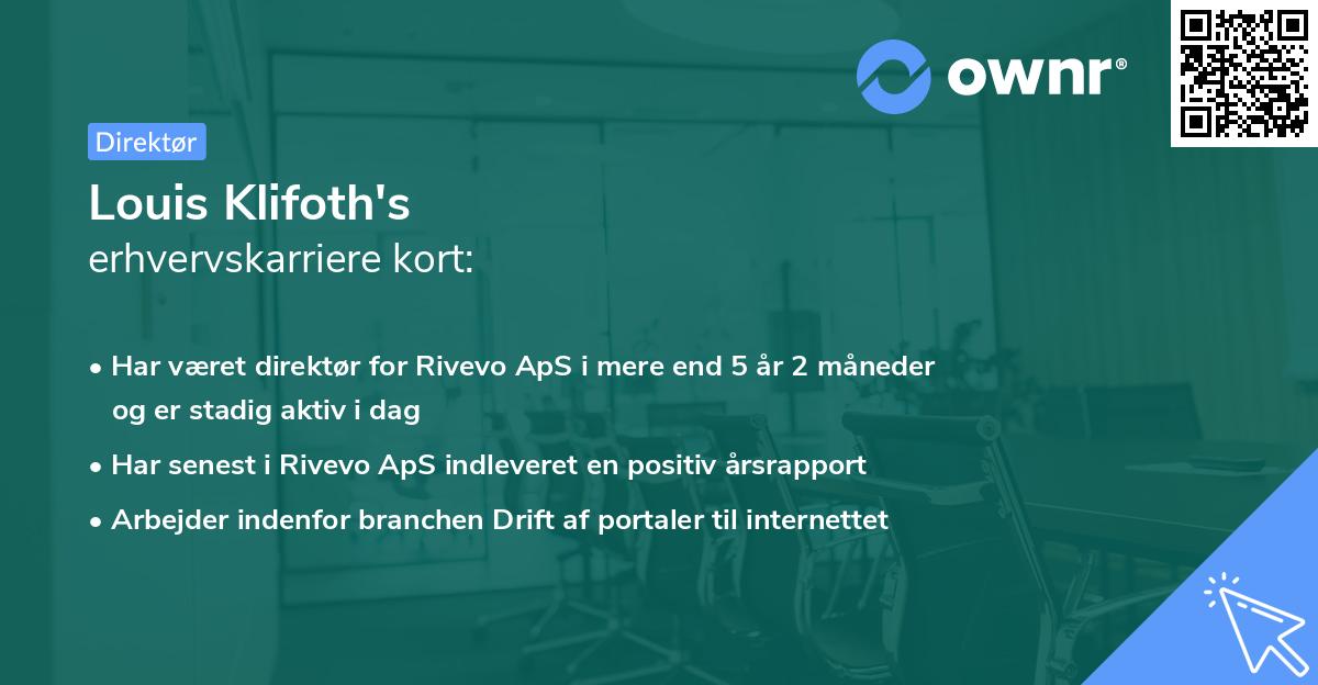 Louis Klifoth's erhvervskarriere kort