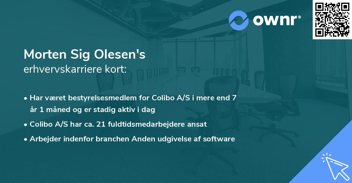 Morten Sig Olesen's erhvervskarriere kort