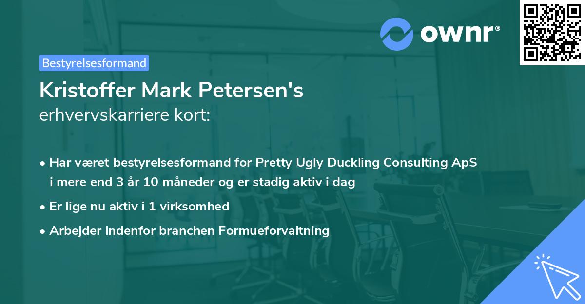Kristoffer Mark Petersen's erhvervskarriere kort