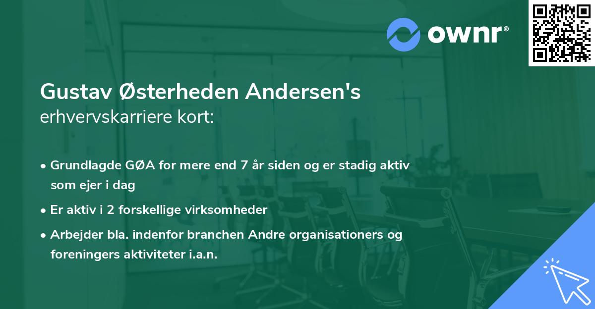 Gustav Østerheden Andersen's erhvervskarriere kort