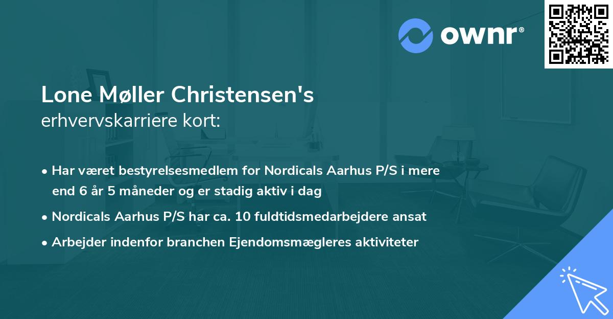 Lone Møller Christensen's erhvervskarriere kort