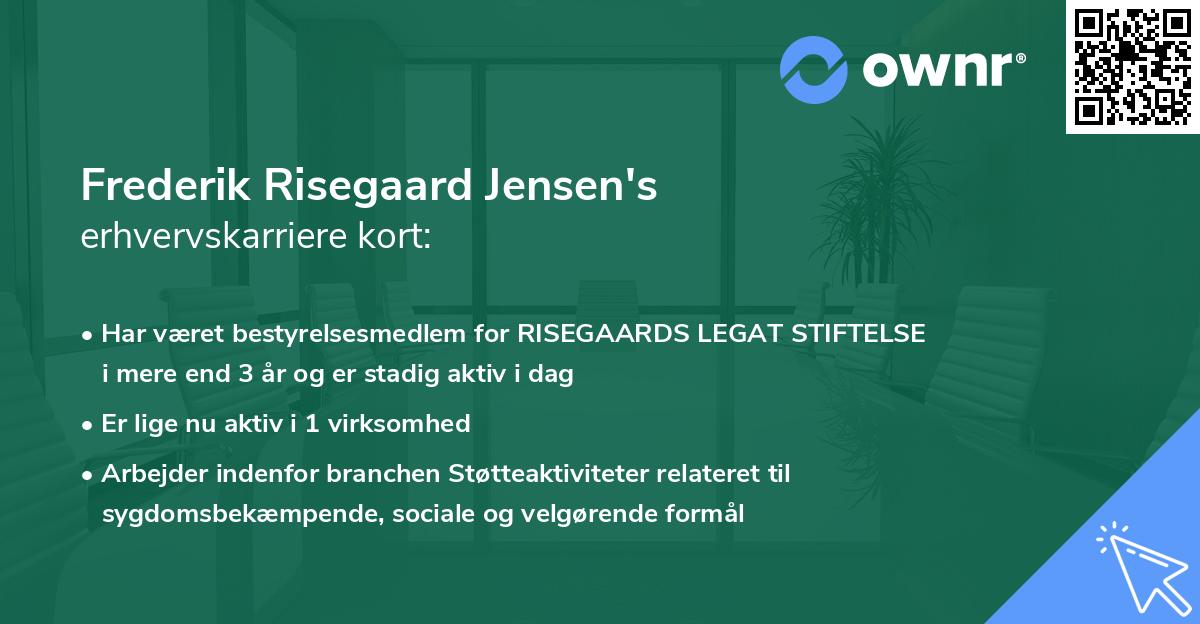 Frederik Risegaard Jensen's erhvervskarriere kort