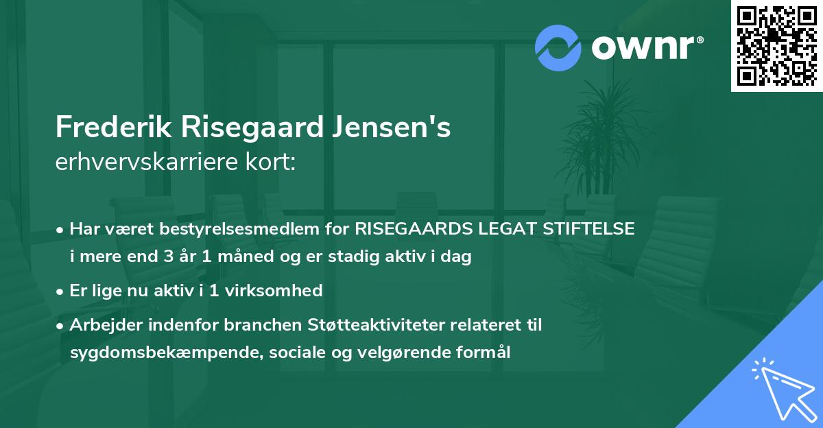 Frederik Risegaard Jensen's erhvervskarriere kort