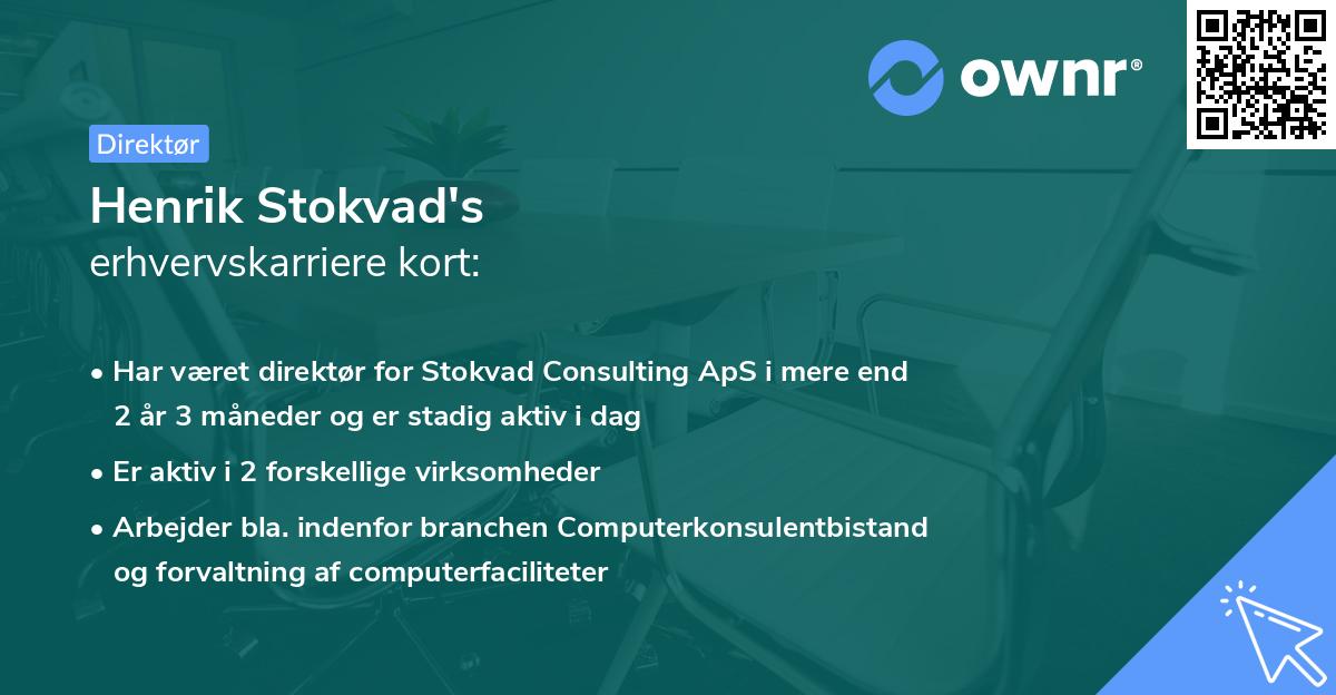 Henrik Stokvad's erhvervskarriere kort