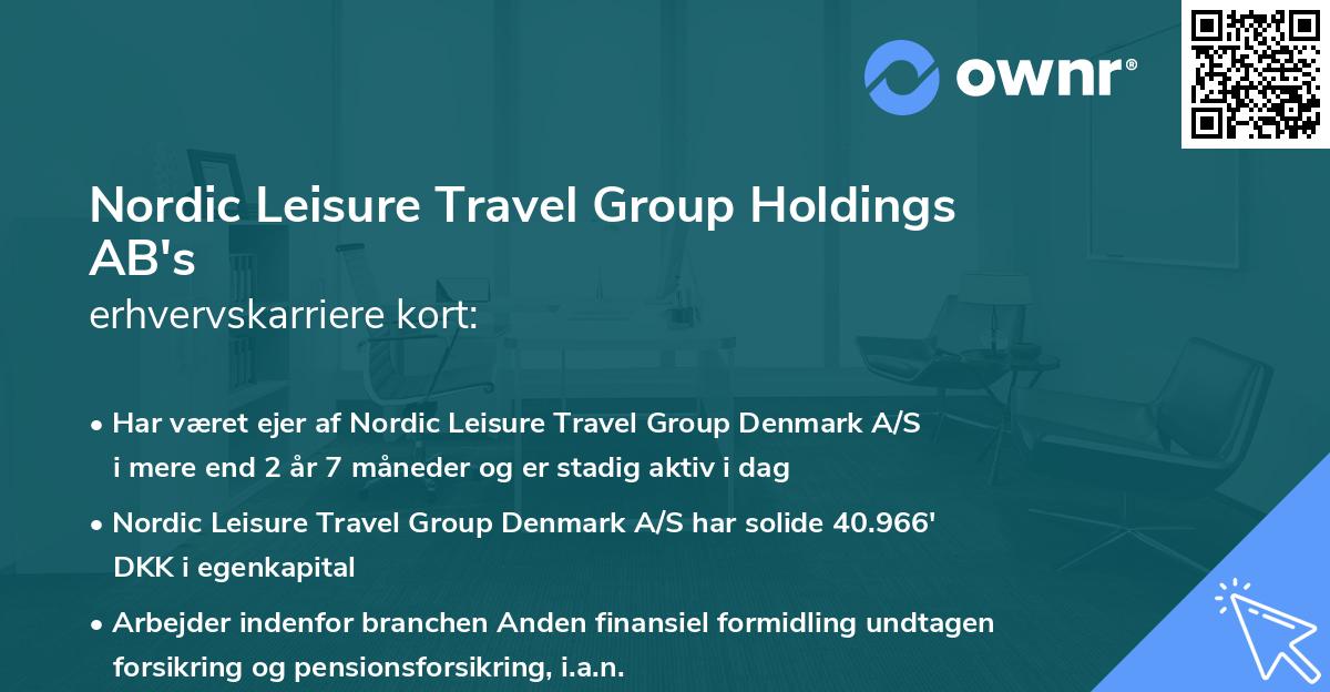 Nordic Leisure Travel Group Holdings AB's erhvervskarriere kort