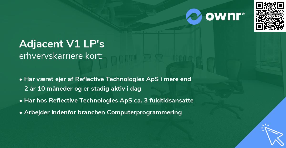 Adjacent V1 LP's erhvervskarriere kort