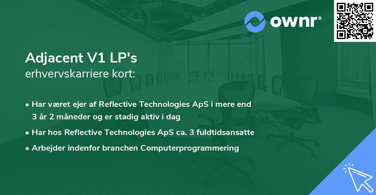 Adjacent V1 LP's erhvervskarriere kort