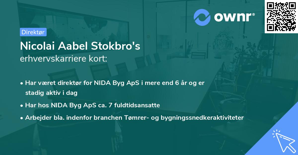 Nicolai Aabel Stokbro's erhvervskarriere kort