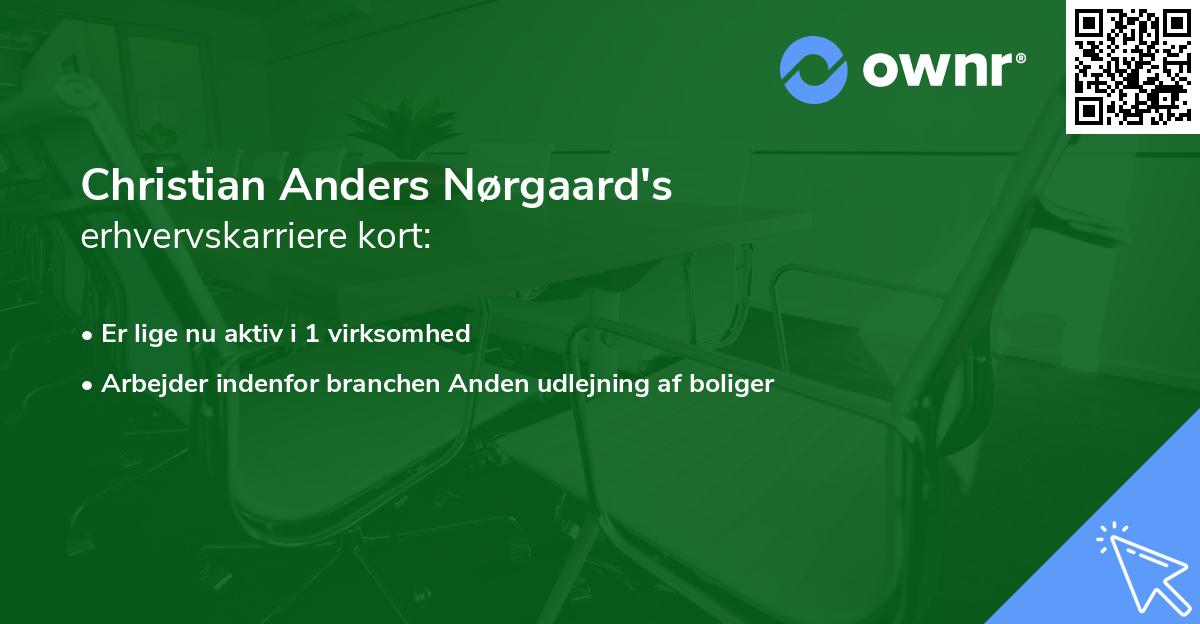 Christian Anders Nørgaard's erhvervskarriere kort