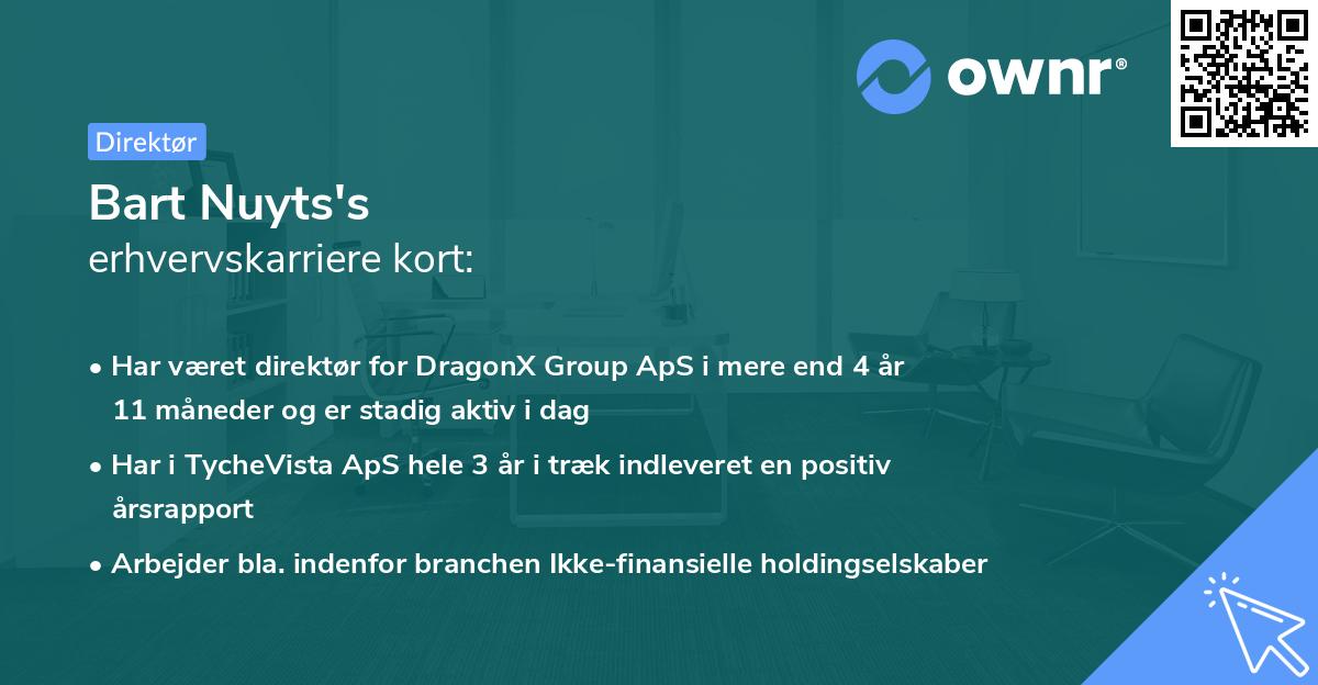 Bart Nuyts's erhvervskarriere kort