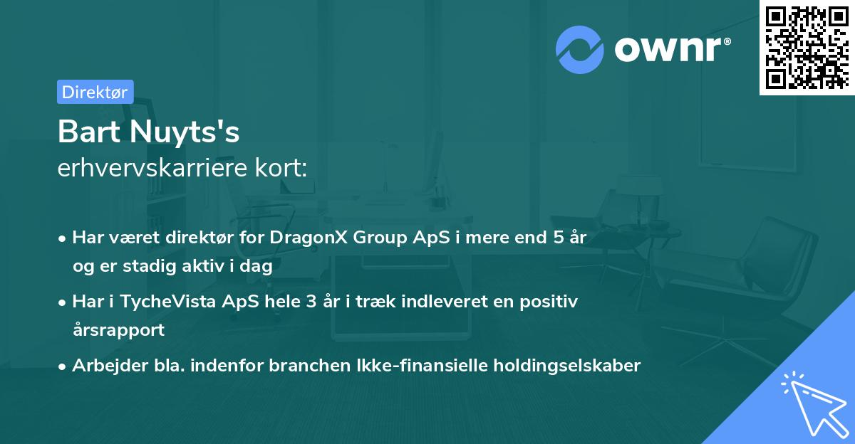 Bart Nuyts's erhvervskarriere kort