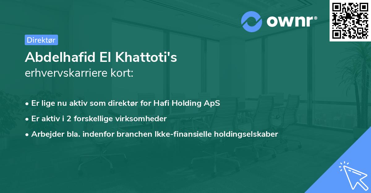 Abdelhafid El Khattoti's erhvervskarriere kort
