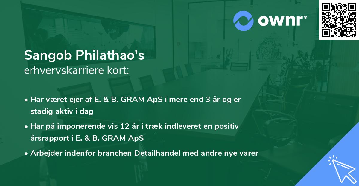 Sangob Philathao's erhvervskarriere kort