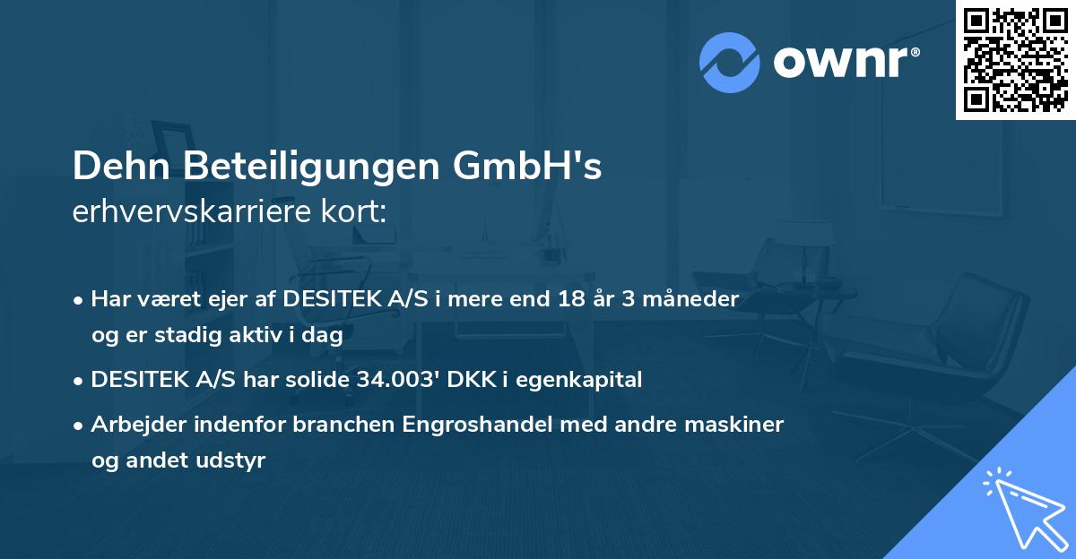 Dehn Beteiligungen GmbH's erhvervskarriere kort