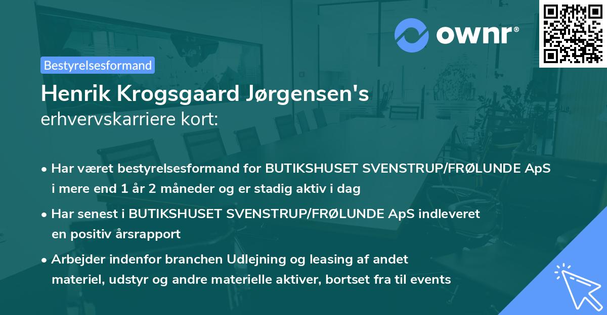 Henrik Krogsgaard Jørgensen's erhvervskarriere kort
