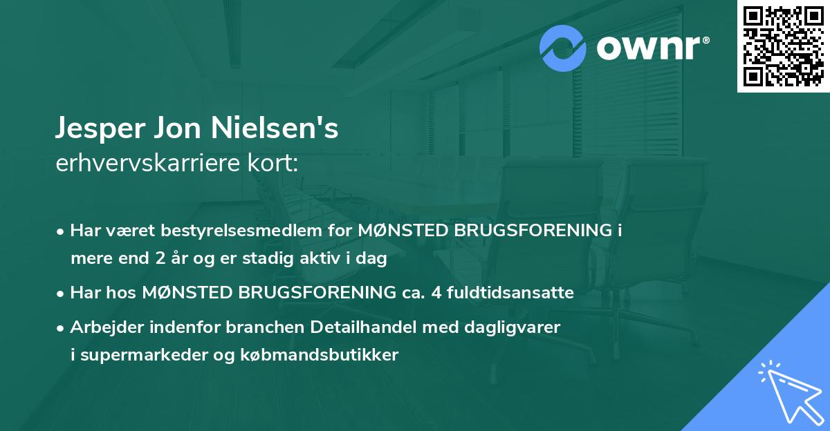 Jesper Jon Nielsen's erhvervskarriere kort