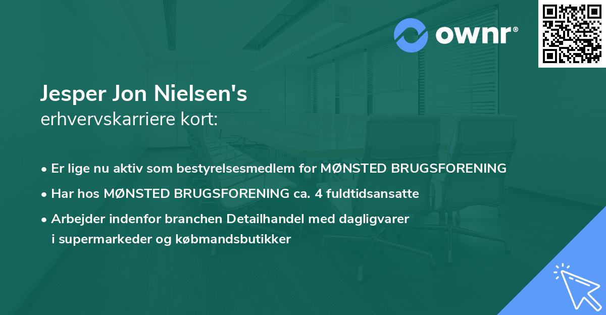 Jesper Jon Nielsen's erhvervskarriere kort