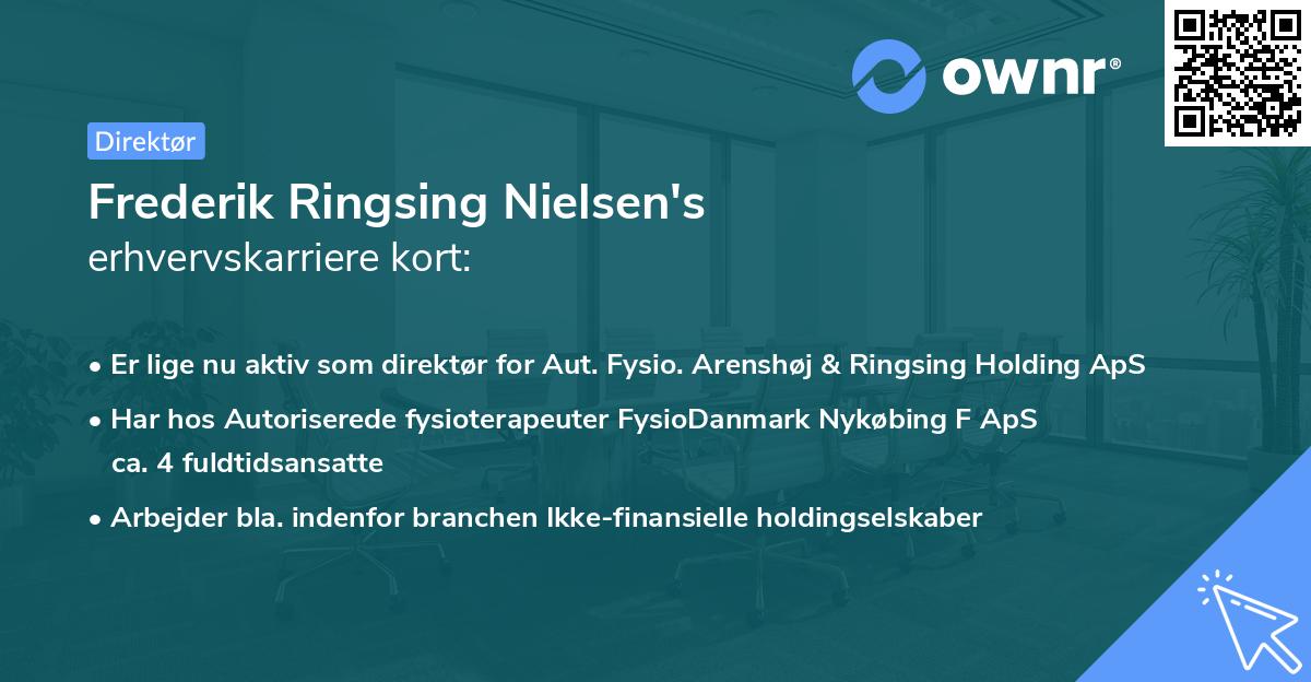 Frederik Ringsing Nielsen's erhvervskarriere kort