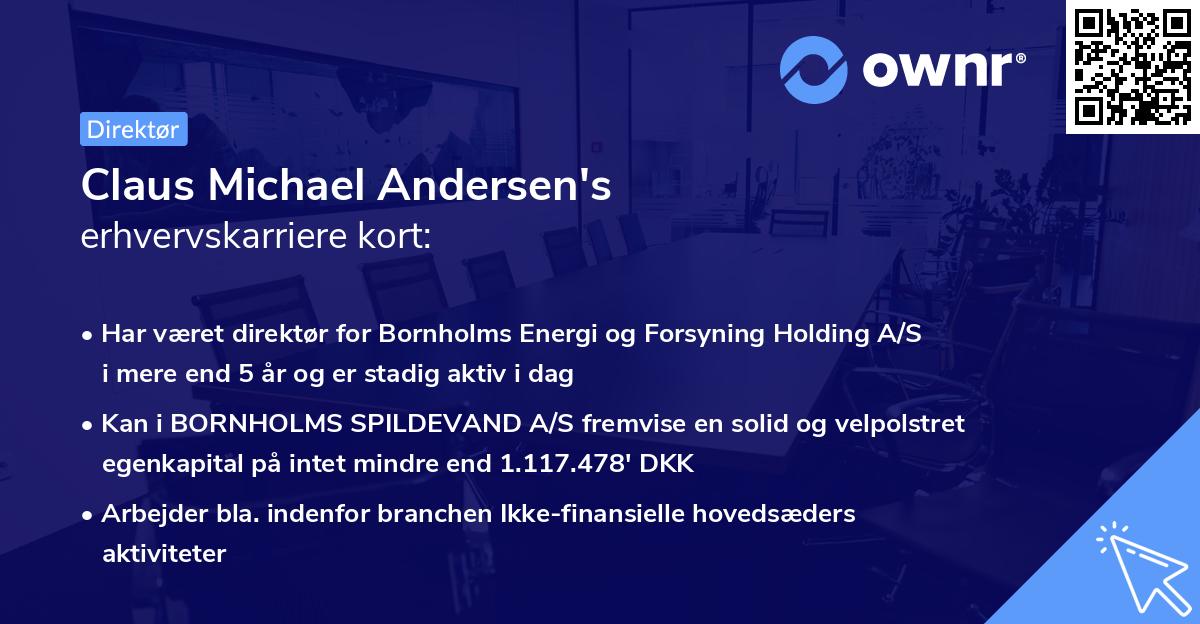 Claus Michael Andersen's erhvervskarriere kort
