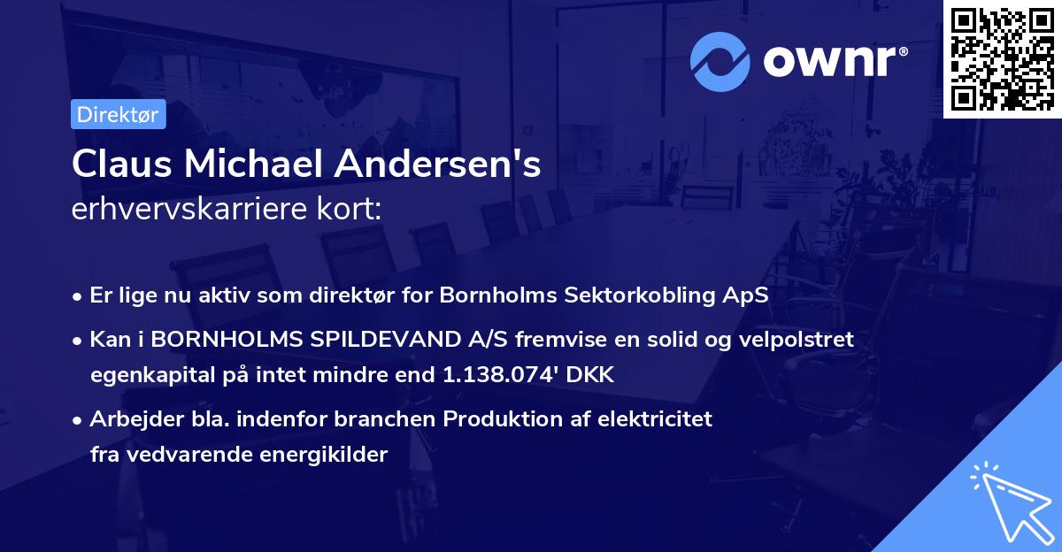 Claus Michael Andersen's erhvervskarriere kort