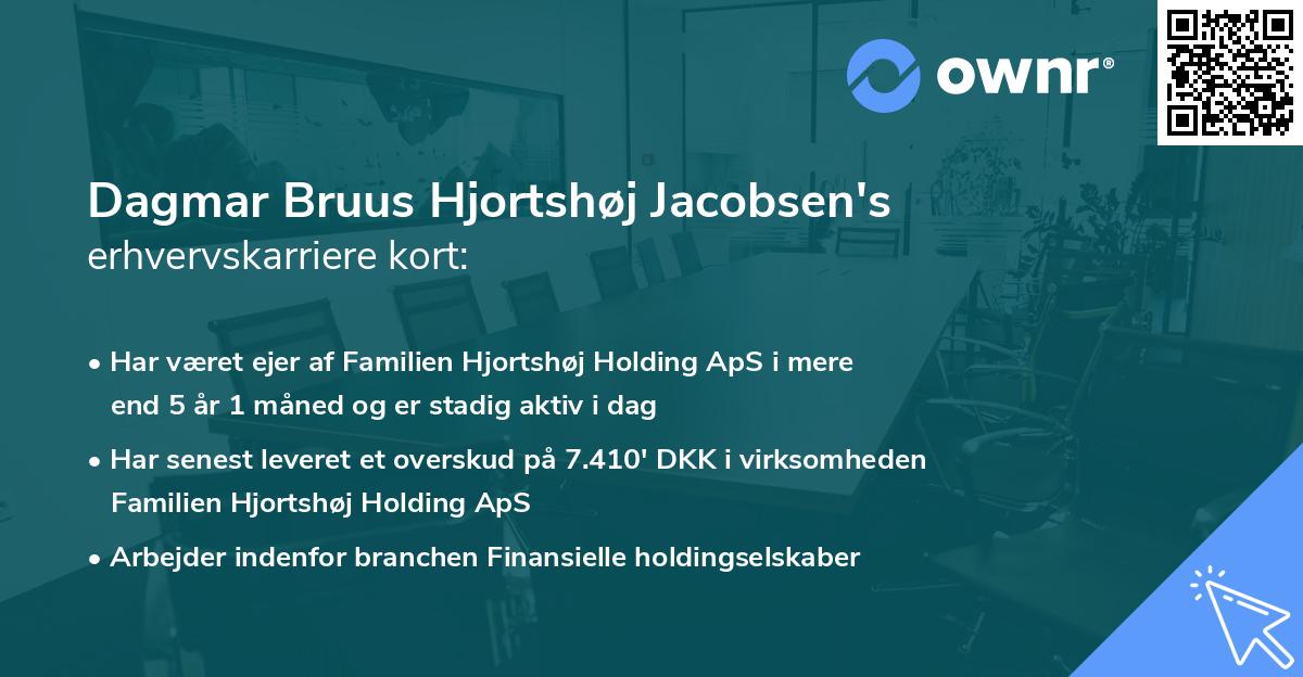 Dagmar Bruus Hjortshøj Jacobsen's erhvervskarriere kort