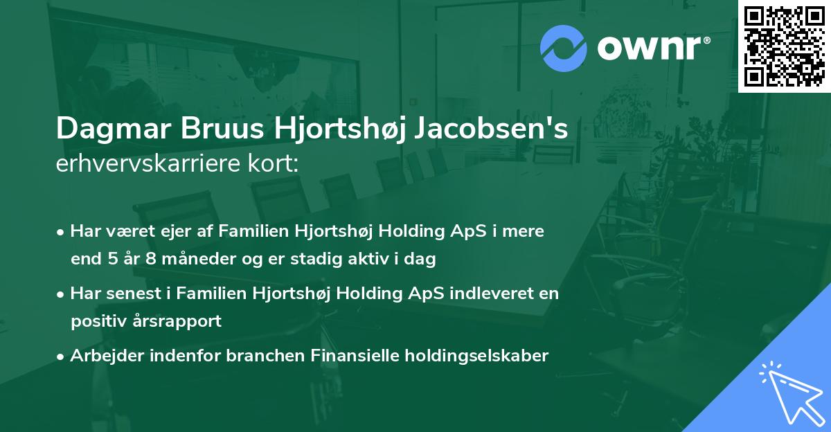 Dagmar Bruus Hjortshøj Jacobsen's erhvervskarriere kort