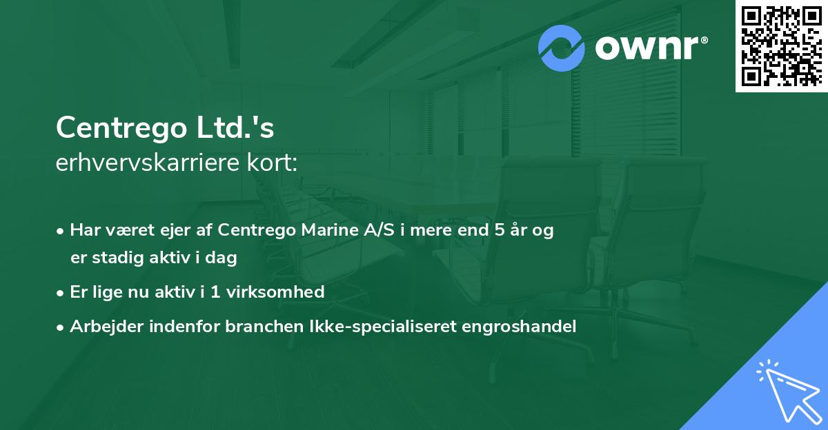 Centrego Ltd.'s erhvervskarriere kort