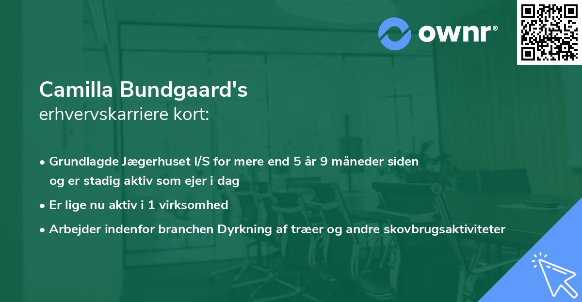 Camilla Bundgaard's erhvervskarriere kort