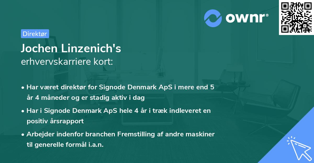 Jochen Linzenich's erhvervskarriere kort
