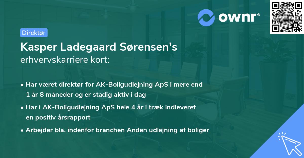 Kasper Ladegaard Sørensen's erhvervskarriere kort