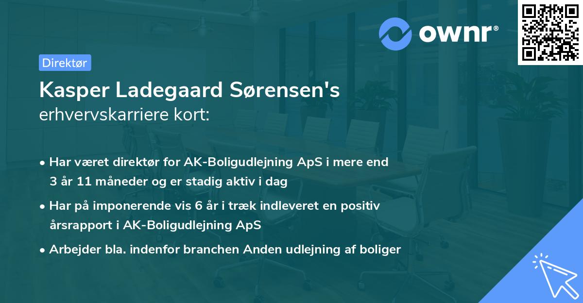 Kasper Ladegaard Sørensen's erhvervskarriere kort