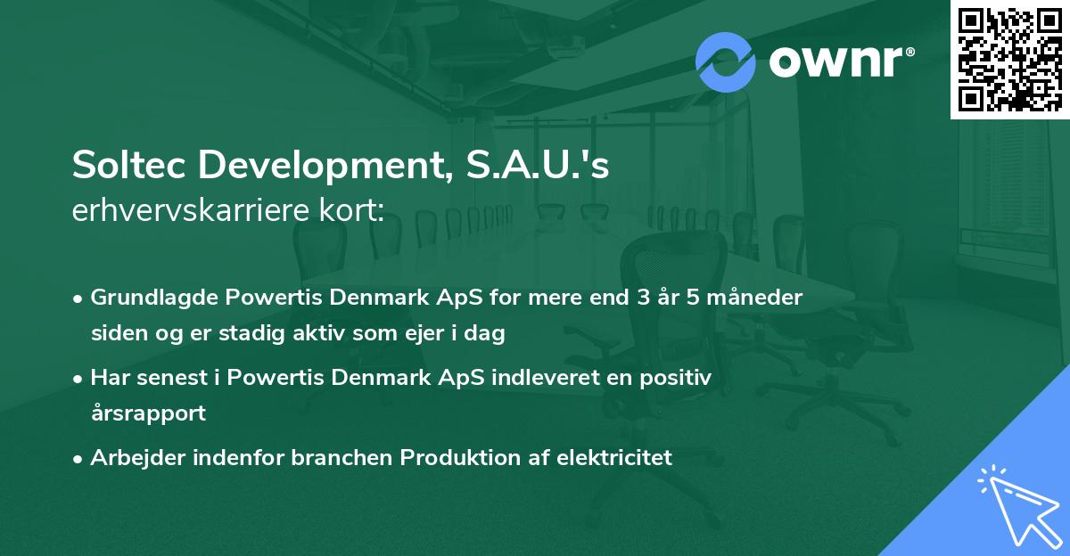 Soltec Development, S.A.U.'s erhvervskarriere kort