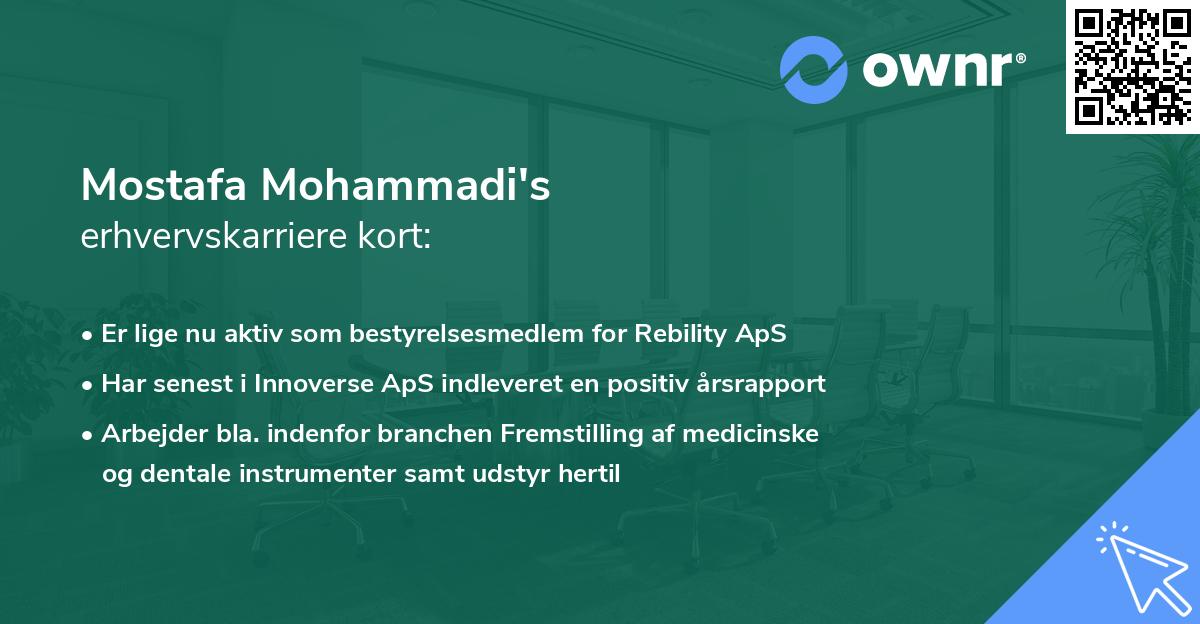 Mostafa Mohammadi's erhvervskarriere kort