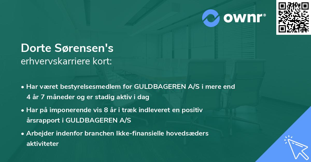 Dorte Sørensen's erhvervskarriere kort