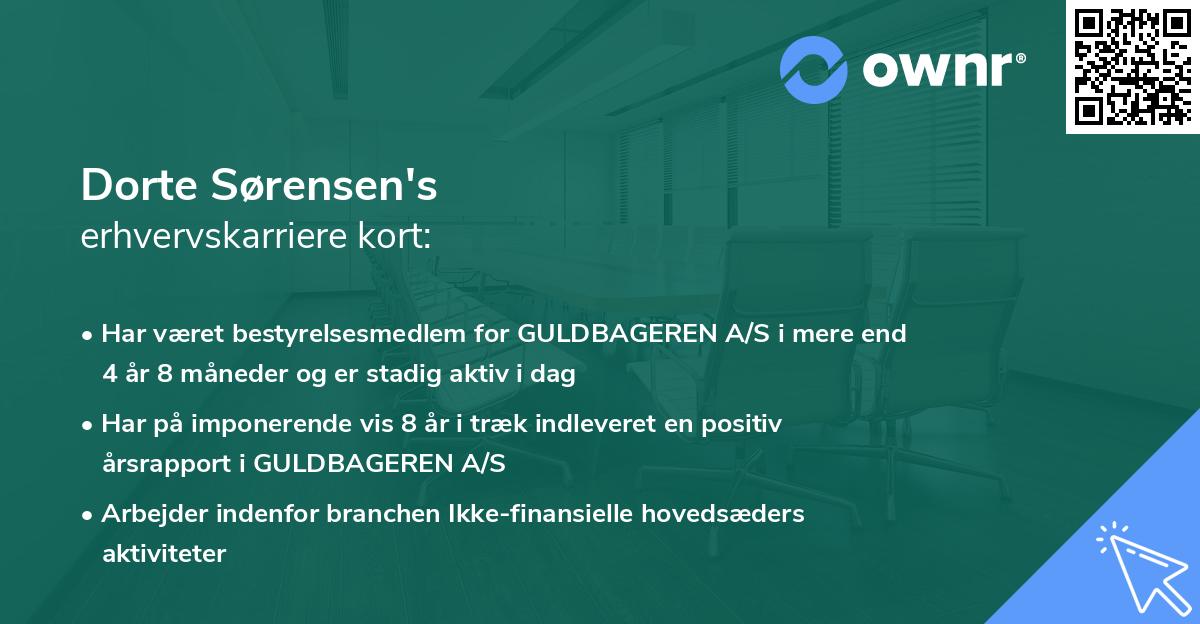 Dorte Sørensen's erhvervskarriere kort