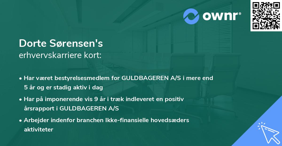 Dorte Sørensen's erhvervskarriere kort