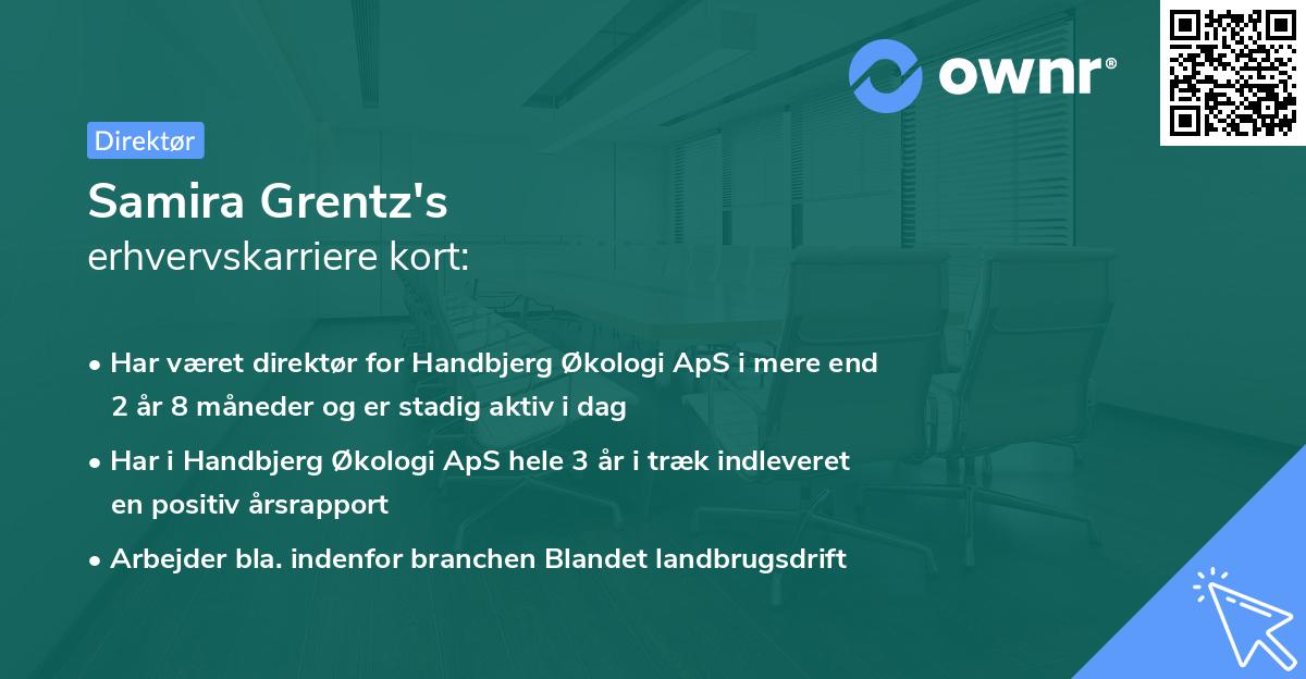 Samira Grentz's erhvervskarriere kort