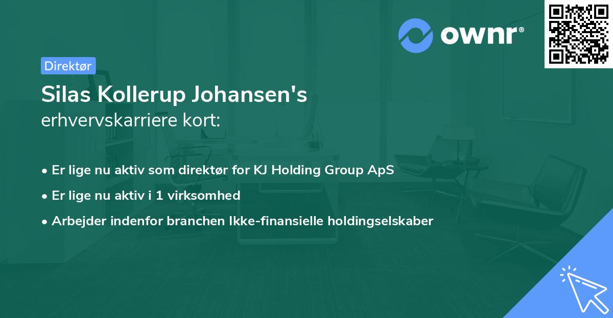 Silas Kollerup Johansen's erhvervskarriere kort