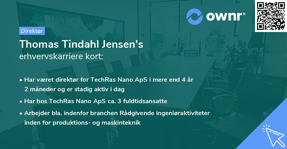 Thomas Tindahl Jensen's erhvervskarriere kort
